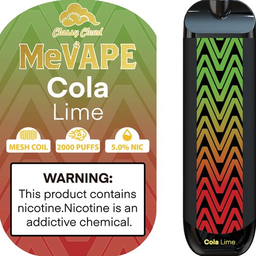 MEVAPE 2000 PUFFS 5% 10PK COLA LIME