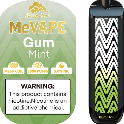 MEVAPE 2000 PUFFS 5% 10PK GUM MINT