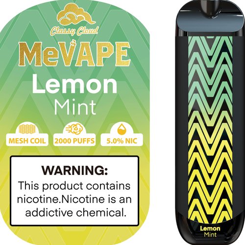 MEVAPE 2000 PUFFS 5% 10PK LEMON MINT