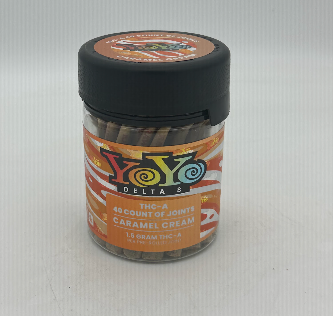 Yoyo THC-A Pre-Rolls 40/CT (Caramel Cream)