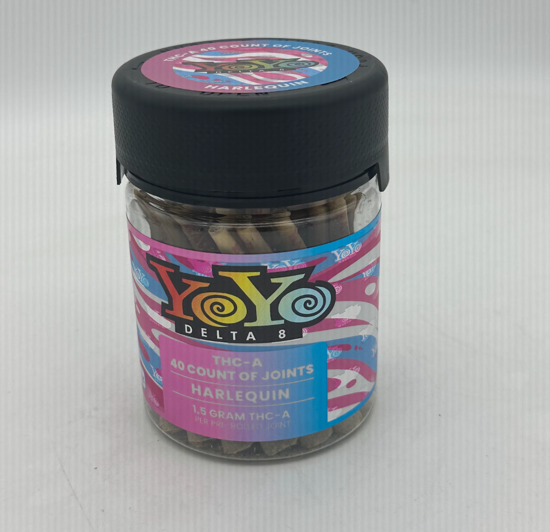 Yoyo THC-A Pre-Rolls 40/CT (Harlequin)