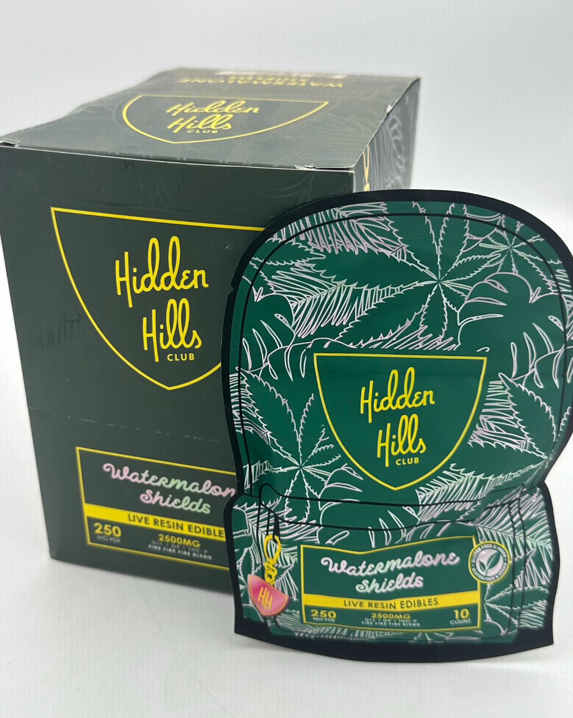 Hidden Hills THC-A Gummies 10ct (Watermelon Shields)