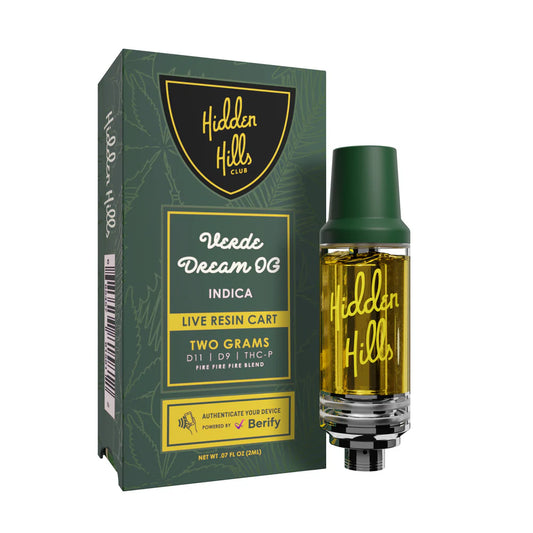 Hidden Hills 2g Cartridge (VERDE DREAM OG | INDICA | 2G CARTRIDGE) 10 ct